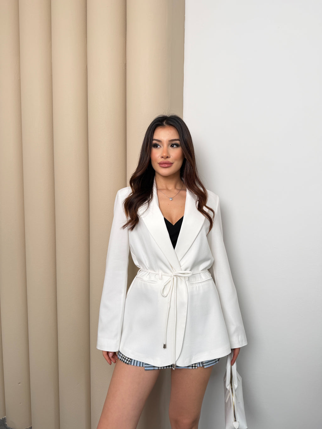 Kuşaklı Blazer Ceket